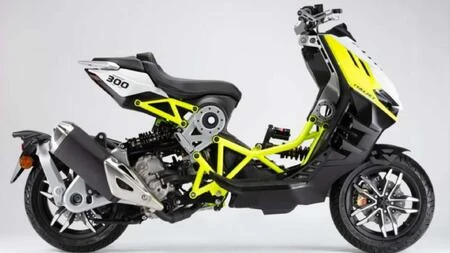 Italjet Dragster 300 White/Yellow Fluo